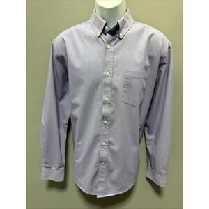 Mason James Men's Dress Shirt Size L Purple Long Sleeve Button Up Stretch